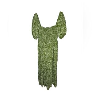 Abercrombie & Fitch Green Floral Midi Dress